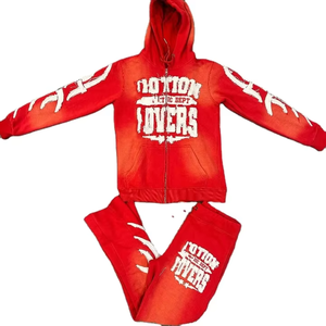 ชุดวอร์มผู้ชายคุณภาพพรีเมียมปี 2026 แบบสั่งทำพิเศษ พร้อมลายปักแบบดิสเทรสและฮู้ด  ชุดวอร์มผู้ชายคุณภาพสูง - Product Image 5