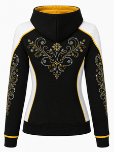 Women's Elegant <b>Rhinestone</b> Hoodie Sparkling Crystal Lightweight Breathable Summer Long Sleeve Casual <b>Jacket</b> Everyday Style - Product Image 2