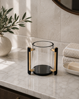 Tasse de lavage juive moderne en acrylique transparent (Lucite) à deux poignées, surface polie, pour Purim et Pessa'h, à poser sur comptoir