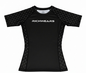 Rashguard de BJJ sin Gi para Mujer, Manga Corta, Poliéster/Spandex 240g, Secado Rápido, Transpirable, para Lucha, Natación y Surf - Product Image 3