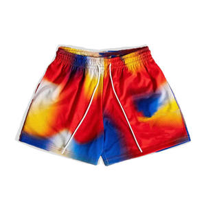 Pantalones Cortos de Baloncesto Blancos para Hombre con Logotipo Naranja Sun, Cintura Media, Cordón Ajustable, Bolsillos, Transpirables, Casuales, de Poliéster con Estampado por Transferencia Térmica - Product Image 1
