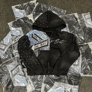 Sweat à capuche en molleton 100% coton de qualité supérieure, tissu doux et respirant, coupe classique, idéal pour l'été et le quotidien, look décontracté et élégant, avec poches. - Product Image 3