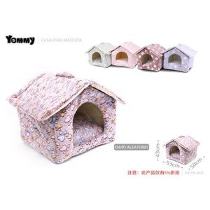 Yommy Pet House 43x53x50cm Flannel Soft Dog <b>Bed</b> For Small Pets - Product Image 1