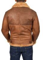 Veste en cuir de mouton véritable de style vintage pour homme, fabriquée en usine, veste bomber d'hiver tendance avec col en fourrure chaude