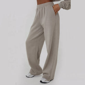 Conjunto de 2 piezas de chándal de algodón polar para mujer, holgado y cómodo, personalizable al por mayor de fábrica - Product Image 5