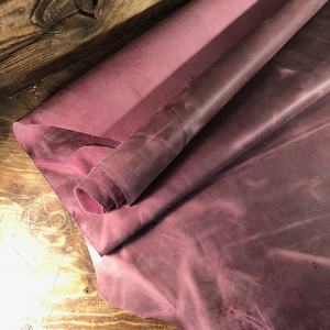 Fabriqué à la main en cuir de vache véritable brossé suédé motif grain pull-up finition bronzée à la mode pour sacs à main chaussures ceintures canapés - Product Image 1