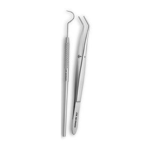 Sonde dentaire professionnelle, miroir buccal en acier inoxydable et pince chirurgicale dentaire – Kit d'instruments chirurgicaux dentaires pour usage clinique - Product Image 5