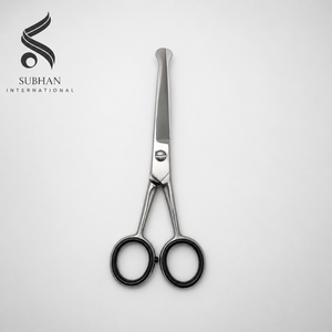Tijeras Profesionales de Peluquería de Acero Inoxidable para Nariz, Barba y Cejas, Diseño Multiusos con Punta de Seguridad para Logotipo Personalizado - Product Image 4