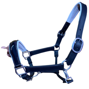 บังเหียนม้าหนังลายจระเข้พรีเมียมแบบ Anatomic พร้อมหัวเข็มขัดทองเหลืองแท้ อุปกรณ์สำหรับม้า บังเหียนม้า - Product Image 4