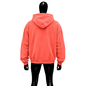 Sweat à capuche zippé PREMIUM CORAL, coupe oversize, imprimé, manches classiques, décontracté, automne, tricoté, polyester, molleton, streetwear, confortable - Product Image 2