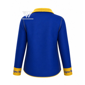 เสื้อแจ็คเก็ตผ้าฝ้ายปักลายปักตราสัญลักษณ์ Sigma Gamma Rho Sorority แบบมีซับในขนสัตว์ ติดกระดุม สำหรับขายส่งตามสั่ง ของที่ระลึกแบบกรีก - Product Image 2