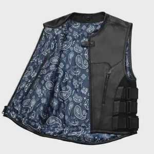 Chaleco de Motocicleta Táctico de Invierno Personalizado, Chaleco de Lona Premium con Correas Laterales Ajustables para Hombre, OEM ODM - Product Image 2
