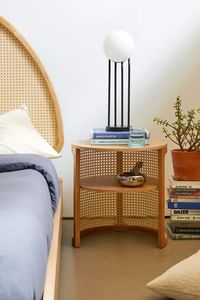 Elegant Natural Rattan <b>Side</b> <b>Table</b> Featuring Spacious <b>Storage</b> Shelf For Modern Home Decoration Solutions - Product Image 1