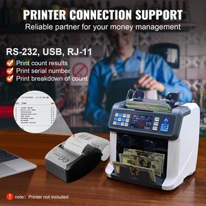 Máquina Contadora de Dinero Multidivisa con Clasificación Automática de Billetes, 2CIS, SN, UV, IR, MG, DD, Pantalla LED, Función CIS, Detección de Billetes Falsos - Product Image 6
