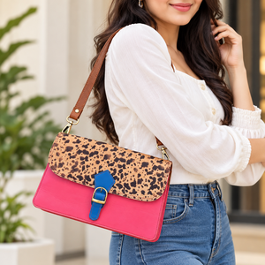 Bolsos de Cuero Reciclado Estilo Occidental, Multicolores, Hechos a Mano, Bolso Bandolera, Nuevo Diseño, Bolso de Piel de Vaca para Mujer - Product Image 1