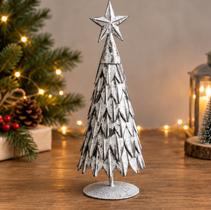 AK Brass Decorative Metal <b>Tree</b> Shape <b>Christmas</b> Decor With White Antique Finished Standard Item For <b>Christmas</b> Decor Ornaments - Product Image 4