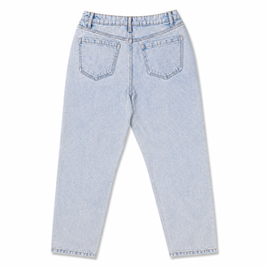 Jean en denim délavé Halston pour homme, taille haute, coupe droite, en coton léger, style décontracté printemps - Product Image 2
