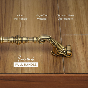 Decorative Metal <b>Door</b> Pull <b>Handle</b> Ornate Scroll Design Long Metal <b>Door</b> <b>Handle</b> <b>Vintage</b> Style Hardware for Wooden Entry <b>Doors</b> Home - Product Image 5
