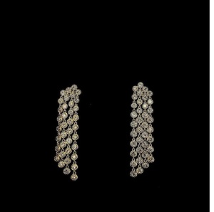 Boucles d'oreilles modernes de luxe en plaqué or 14 carats avec diamants certifiés IGI 4,50 ct-Nouvelle arrivée pour mariages, fêtes et cadeaux - Product Image 1