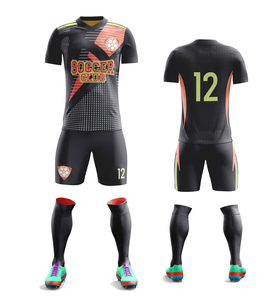 Ensemble de maillots de football sublimés pour hommes, col en V, manches courtes, évacuation de l'humidité, coupe athlétique, toutes saisons, uniforme adulte - Product Image 4