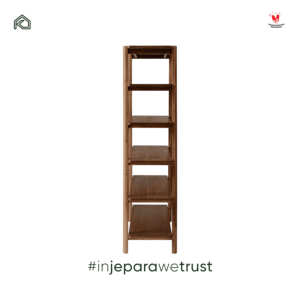 Indonesia Custom Furniture Manufacturer Solid Teak Wood Bookshelf Open Display <b>Shelf</b> OEM ODM Wholesale B2B Supplier - Product Image 5