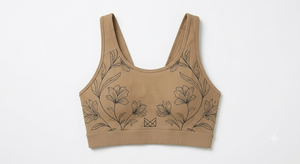 Soutien-gorge de sport dos nageur uni pour femme en coton modal tricoté, débardeur court pour la gym, le fitness et le yoga - Product Image 5