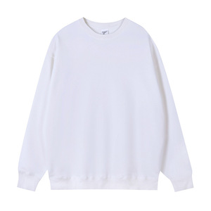 Sudadera de punto oversize con cuello redondo, azul liso, unisex, casual, de manga larga, teñido liso, corte regular - Product Image 3