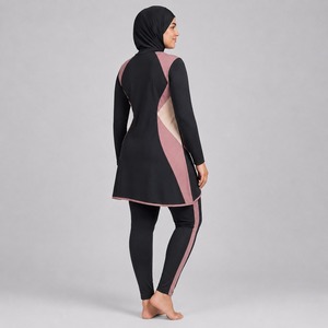 Ensemble Burkini Modeste 4 Pièces Couvrant Entièrement le Corps, Maillot de Bain Musulman Élégant à Manches Longues pour Femme - Product Image 4