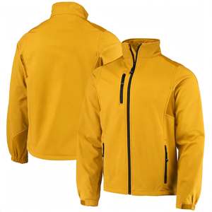 SPINE CRAFT Wholesale Soft Shell Spring Hooded Bomber Jacket Square Collar Front Logo <b>Warm</b> <b>Fleece</b> Lining Waterproof Zipper Men - Product Image 1