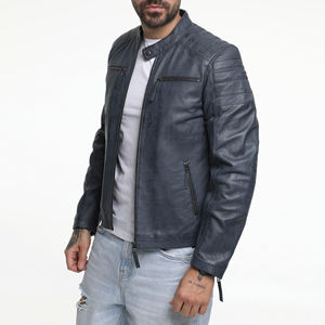 Premium New Arrival High Street Men's Genuine <b>Leather</b> <b>Jacket</b> 2026 Winter Fashion <b>Long</b> Sleeve Breathable Customized Colors & Logo - Product Image 3