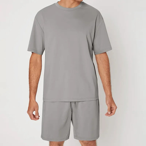 Customized Men Summer T-Shirt Short <b>Set</b> Two Piece <b>Jogger</b> Twin <b>Set</b> Breathable Cotton Fabric Custom T-Shirts <b>Matching</b> Shorts - Product Image 5