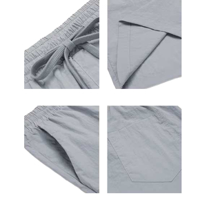 Shorts de plage pour hommes personnalisés, décontractés, délavés à l'acide, avec logo sur mesure, pour le fitness, la course à pied, les activités de plein air, séchage rapide - Product Image 2