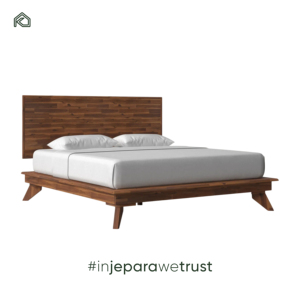 Premium Natural Teak Wood <b>Queen</b> Platform <b>Bed</b> Strong Wooden <b>Bed</b> Frame for Modern Bedroom Furniture Hotel Use - Product Image 4