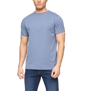 T-shirts Homme Col Rond Manches Courtes 100% Coton Uni Décontracté Coupe Classique Léger Respirant Impression Personnalisée Prix Usine OEM - Product Image 1