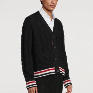 Manufactory Wholesale 2026 New Customizable Solid Winter Single Breasted Button Knitted <b>Cardigans</b> with Customize Logo - Product Image 3