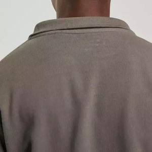 Sweat-shirt en molleton gris pour homme, col montant, coupe classique, pull décontracté pour l'automne - Product Image 6