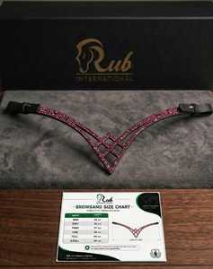 Cinturón de frente para caballo de cristal con diamantes de imitación, accesorios personalizados con logo, aparejos cómodos de cuero, modelo internacional 7860B - Product Image 3
