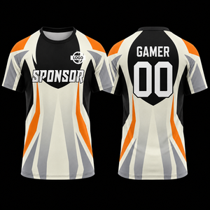 Camiseta Deportiva Personalizada SFIVE con Sublimación, Unisex, Adulto, Secado Rápido, Cuello Redondo, Diseño Geométrico Azul Gris - Product Image 5
