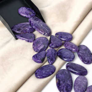 Charoita Natural de Alta Calidad, Gema Suelta con Forma Ovalada Lisa, Cabujón para Joyería, Gemas al por Mayor - Product Image 3