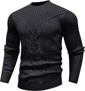 Nouveau style – Pulls ajustés à col rond pour homme, tricotés, respirants, 100 % polyester, haute qualité, parfaits pour le printemps - Product Image 2
