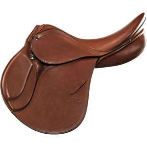 Premium Genuine Leather English Dressage Saddle Deep Seat Padded Panels Professional Riding Training Competition - Product Image 1