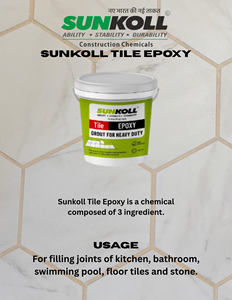 SUNKOLL TILES EPOXY, Lechada Epóxica para Azulejos, de Alta Resistencia, de Doble Componente, de Alto Rendimiento, a Base de Agua, Resistente al Agua, Relleno para Juntas - Product Image 2