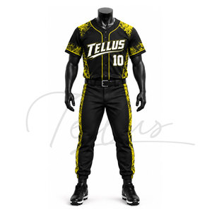 Uniforme de Béisbol de Alta Calidad para Equipos, al por Mayor, Personalizable con Logotipo, 100% Poliéster, Secado Rápido y Transpirable - Product Image 1