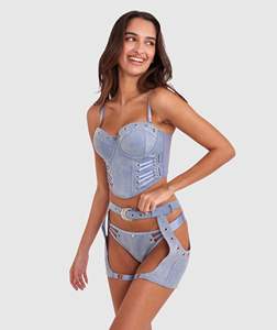 Sujetador de encaje sexy para mujer, cómodo y transpirable, con bordado 3D, tirantes ajustables, color liso, tejido fruncido. - Product Image 2