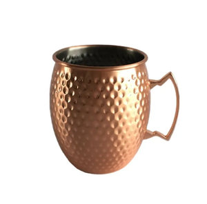 Handcrafted Pure Copper <b>Double</b> <b>Wall</b> <b>Mug</b> with Large Capacity Premium Hammered Finish and Handle for Home & Office Use - Product Image 2