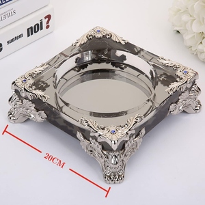 Cendrier rond en aluminium de style américain, décoratif et coloré, pour cigares et cigarettes, accessoire de fumeur haut de gamme pour table - Product Image 3