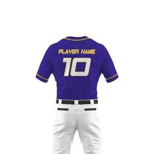 Custom Baseball Uniform Men's Purple White Jersey <b>Pants</b> Set Team Name 10 Screen Printed Moisture Wicking All Seasons - Product Image 2