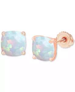 Orecchini a vite opale coltivati in laboratorio (3/4 ct. T. w.) in argento Sterling | Macacy's - Product Image 1