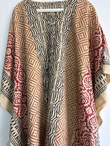 Robe longue kaftan en pur coton, imprimé indien, tenue de plage, paréo de bikini, robe florale, vêtements d'été, tenue de soirée pour femmes - Product Image 3