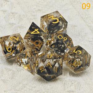 Jeu de dés en résine universel pour jeux de société, dés polyédriques en résine multi-usages pour jeux de rôle sur table, vente en gros de dés de jeu de haute qualité - Product Image 6